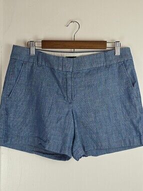 J. Crew Factory Blue Chambray Cotton 5" Inseam Shorts 10